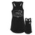 VINTAGE BONES WOMENS RACERBACK TANK IN BLACK