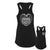 AMERICA WOMENS RACERBACK TANK IN BLACK