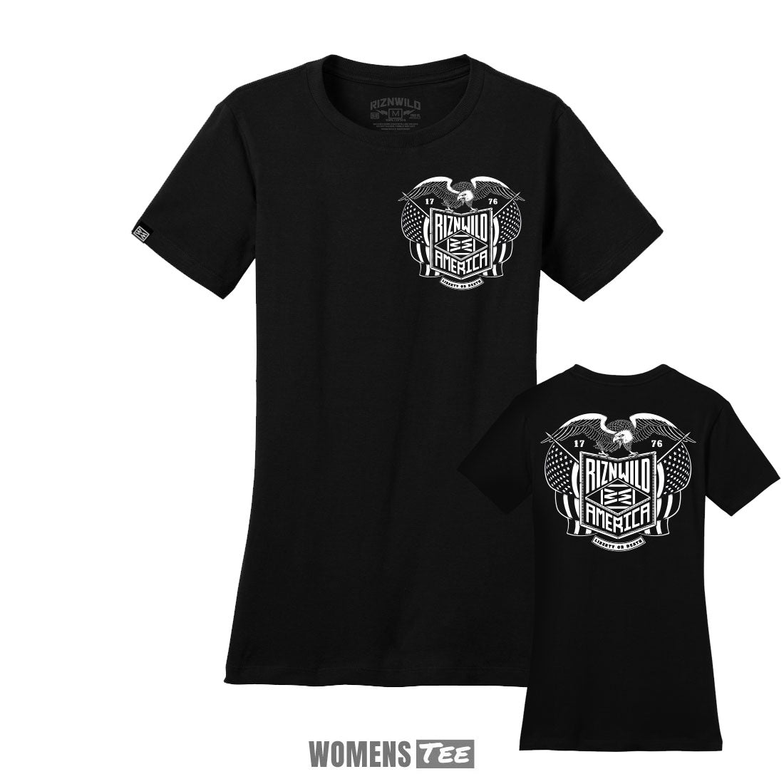 EAGLE WOMEN&#39;S SHORT SLEEVE TEE IN BLACK