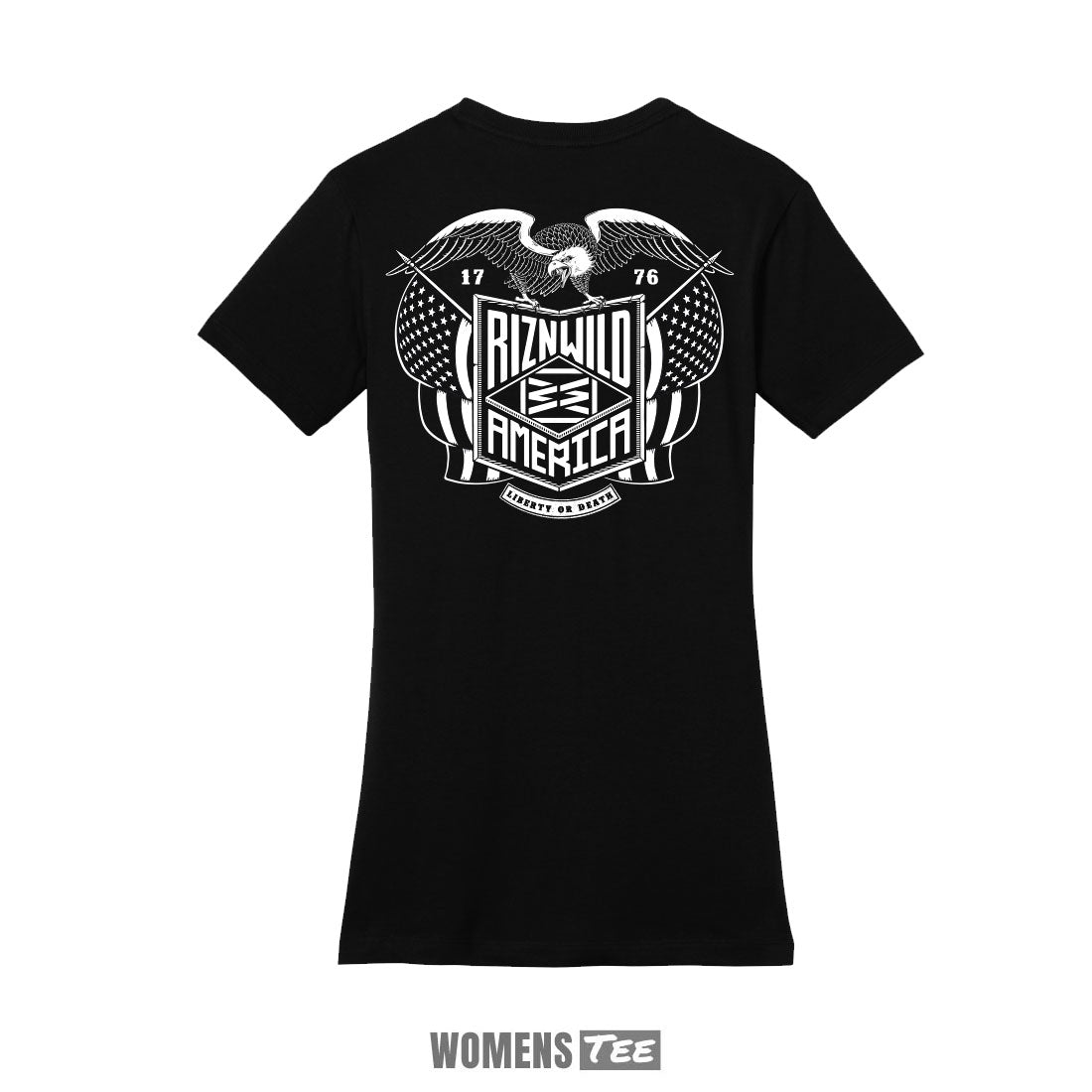 EAGLE WOMEN&#39;S SHORT SLEEVE TEE IN BLACK