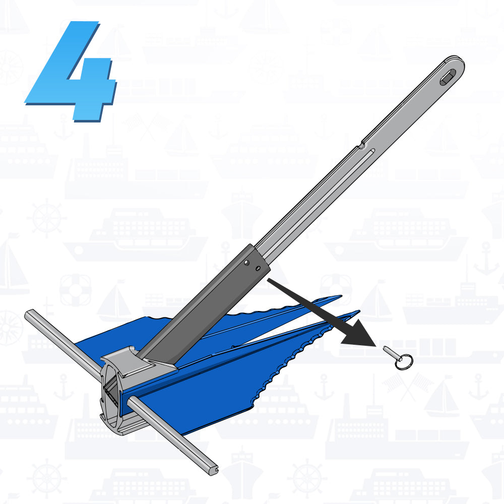 Mini Fluke Anchor– Compact, Powerful Anchor for Jet Skis, PWCs, Kayak, &amp; Small Boats (Anchor, Line, Case)