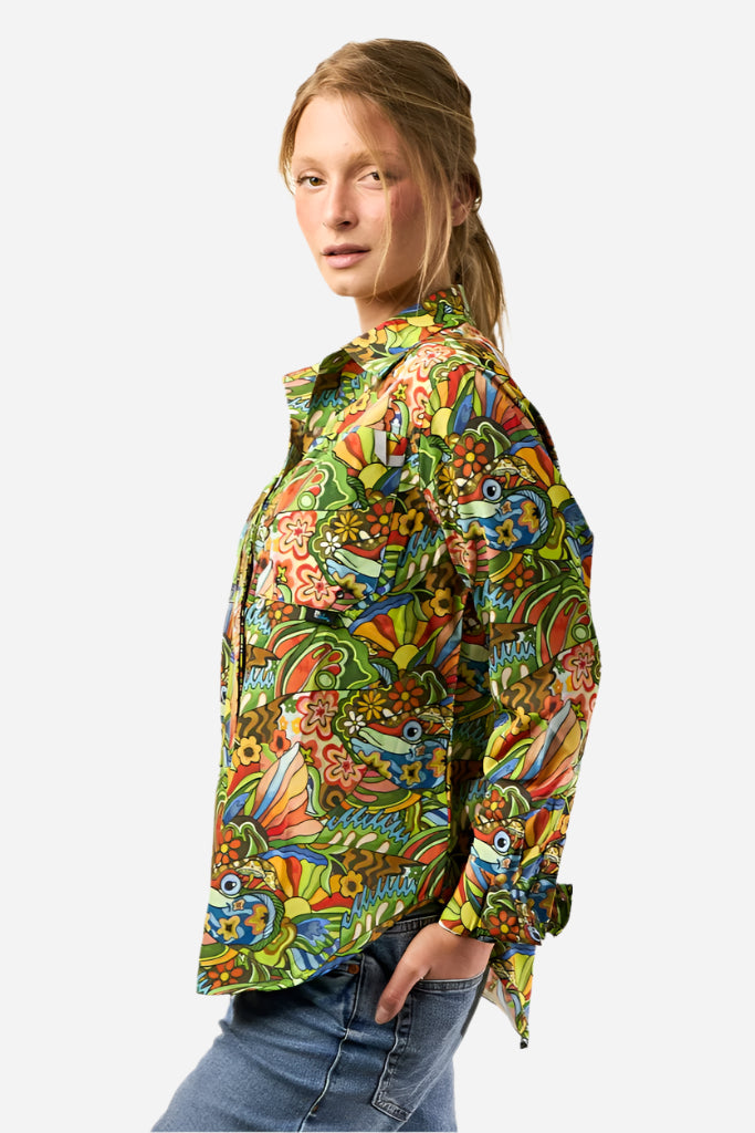 Boho Bass Tunic Fishing Shirt