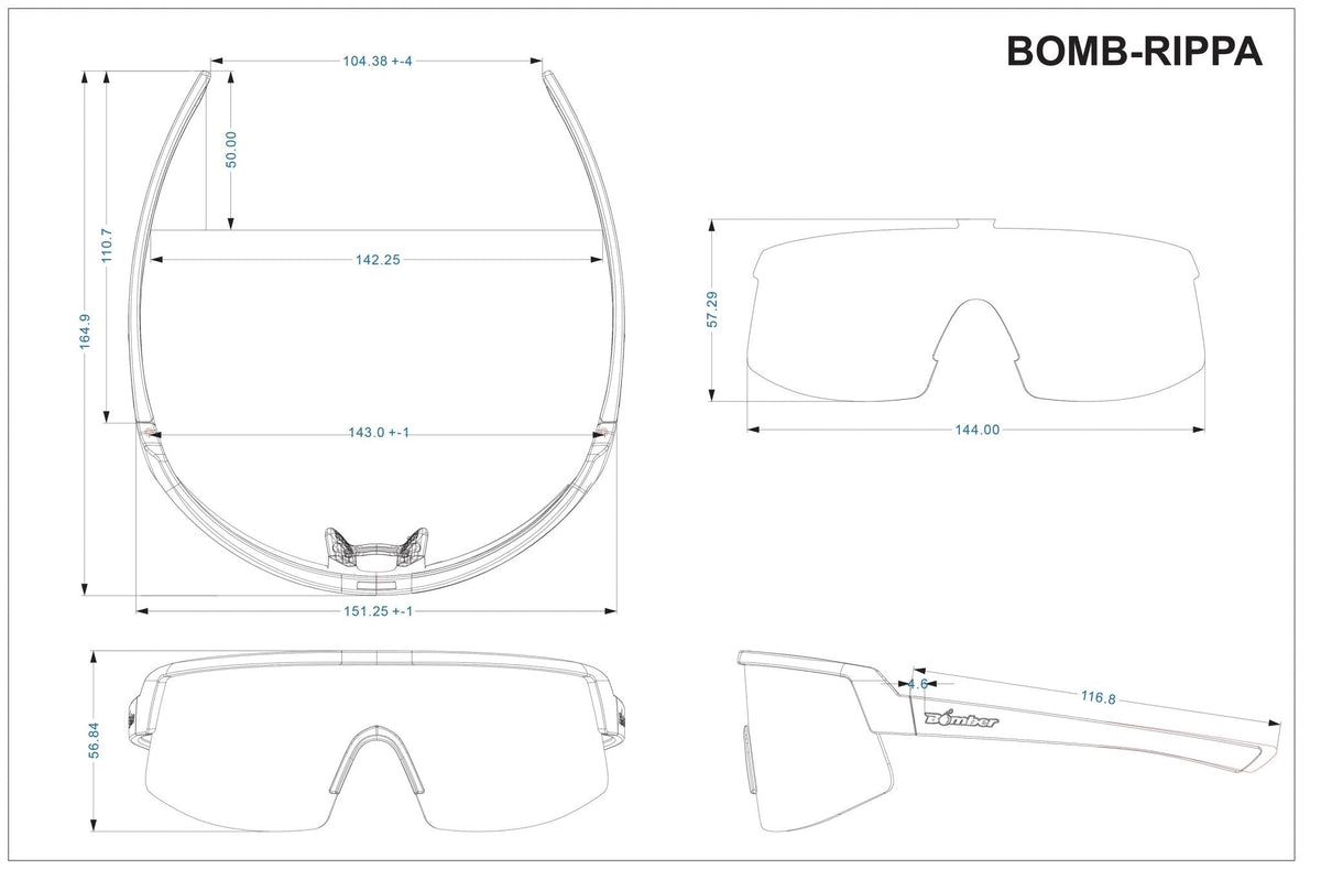 BOMB RIPPA Safety - Red Mirror