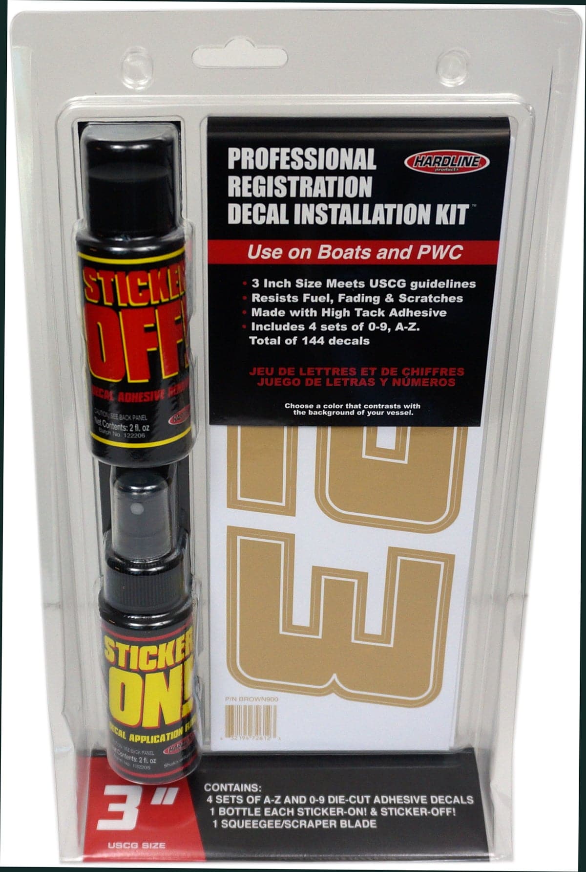 Hardline Professional Registration Decal Installation Kit 900 Series-Brown