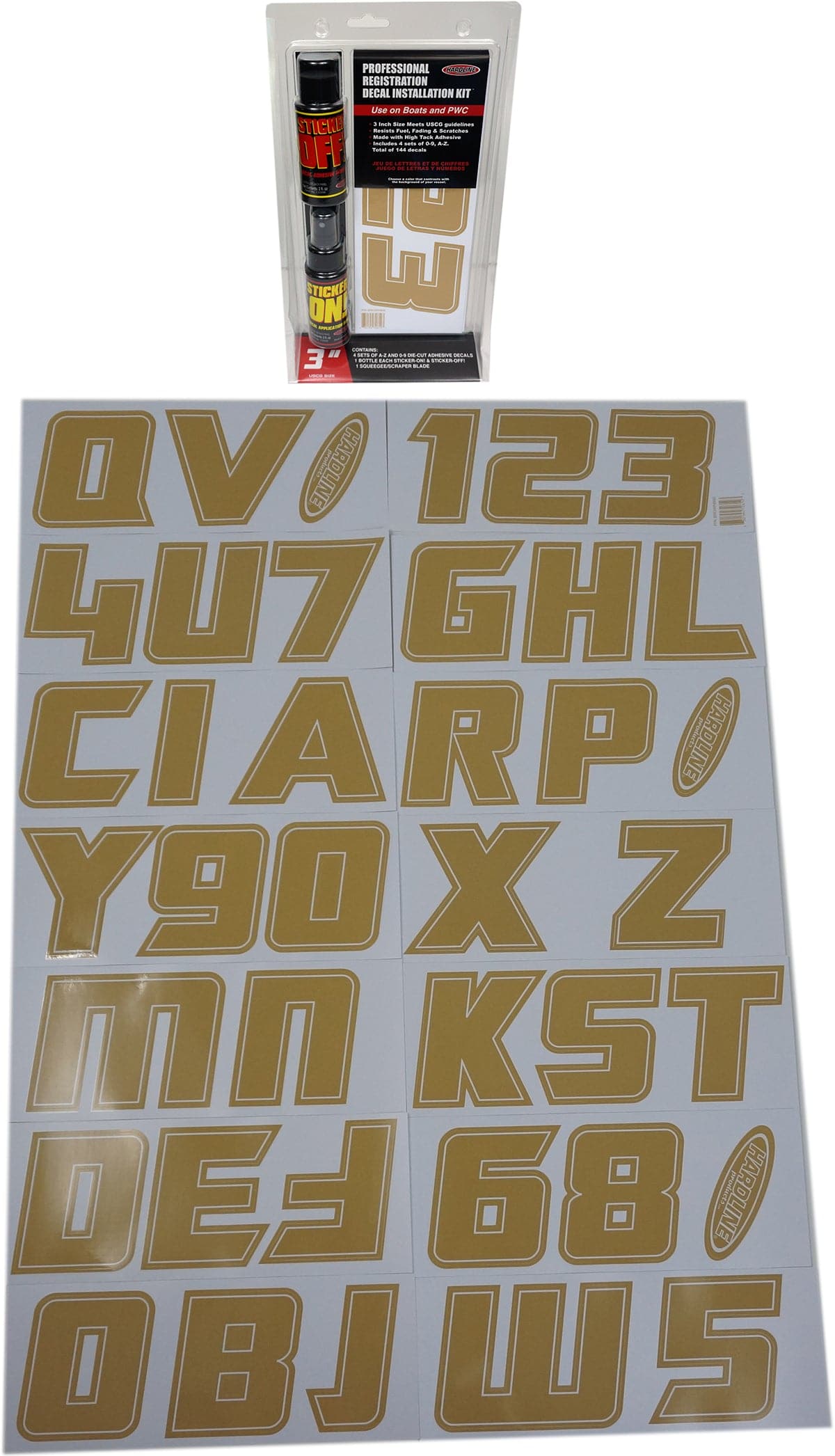 Hardline Professional Registration Decal Installation Kit 900 Series-Brown