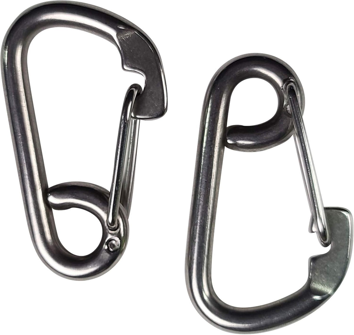 2PK SandShark Carabiner Clips 5/16&quot; (8mm) - Stainless Steel Clip for Boat Lines