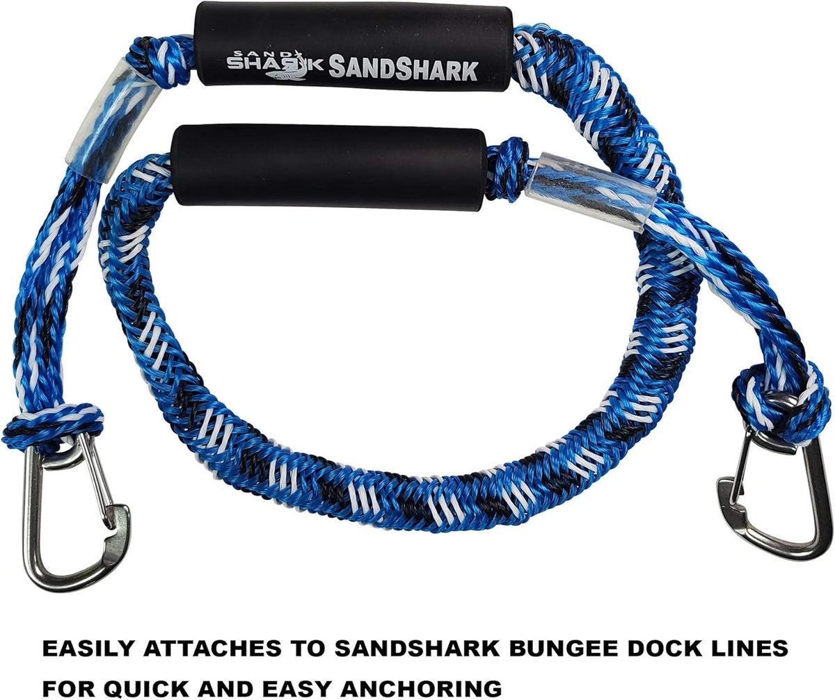 2PK SandShark Carabiner Clips 5/16&quot; (8mm) - Stainless Steel Clip for Boat Lines