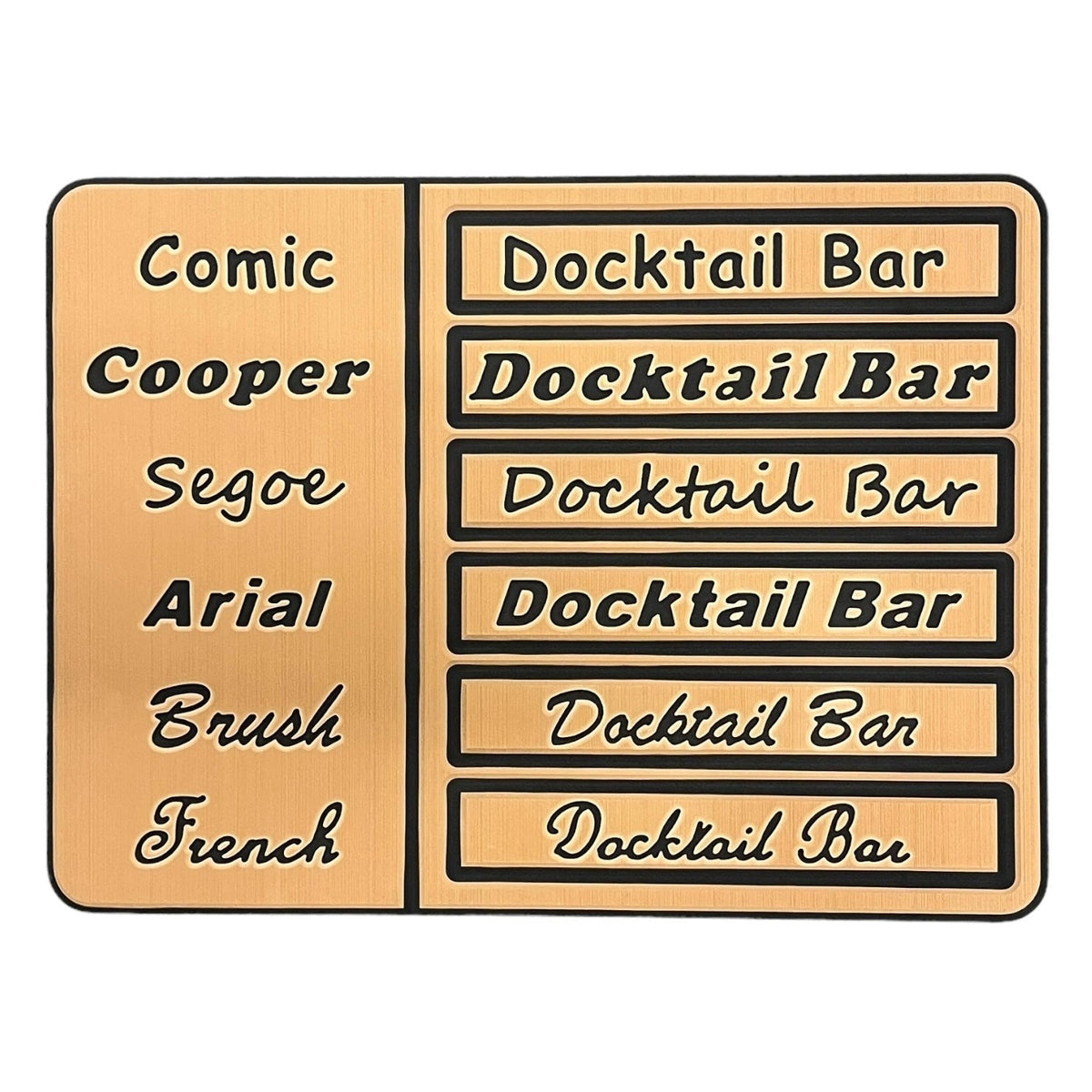 Custom Boat Names - Add Your Boat Name to Decking Kits - Choose Font &amp; Letter Style