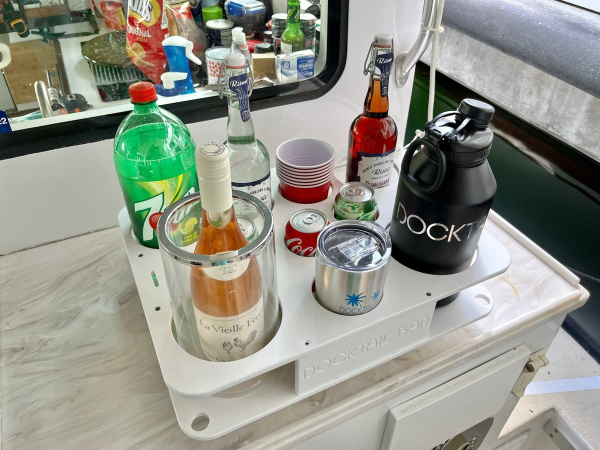 Docktail Boat Table Caddy with 2 SeaSucker Vacuum Mounts - Choose Your Color