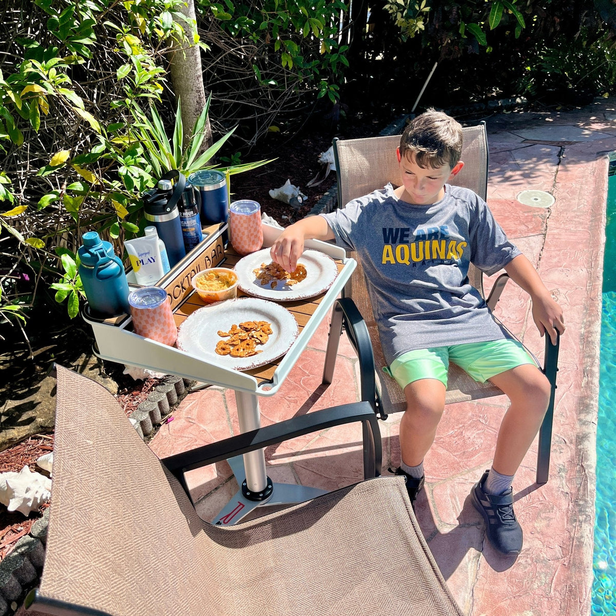 Docktail Boondocking Table - For Camping, RV's, Tailgating, Poolside, and Grill Prep