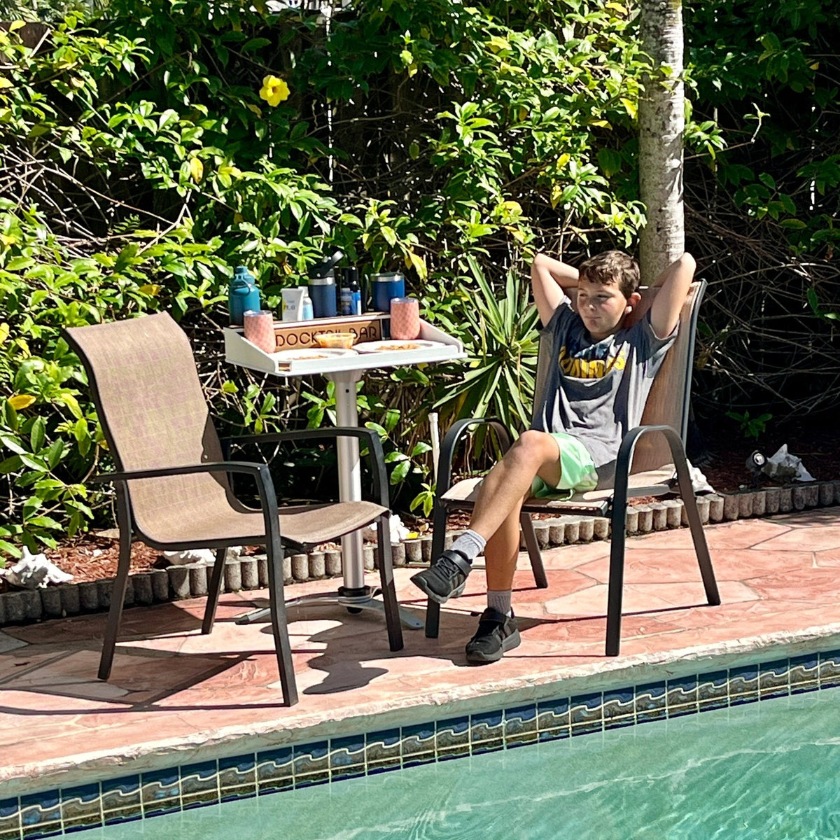 Docktail Boondocking Table - For Camping, RV's, Tailgating, Poolside, and Grill Prep