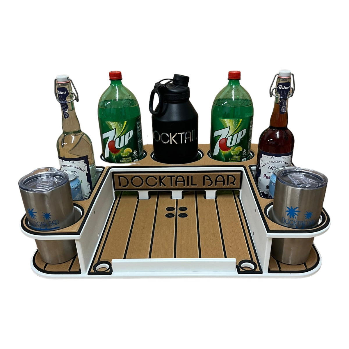 Docktail Butler Boat Table with 2 SeaSucker Vacuum Mounts - Perfect for Smooth Flat Surface Locations