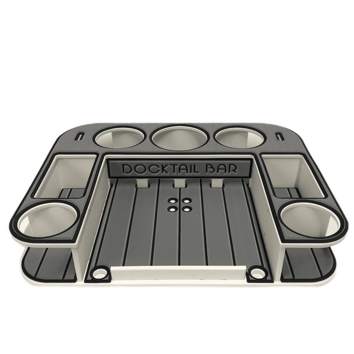 Docktail Butler Boat Table with Pontoon Boat Rail Mount