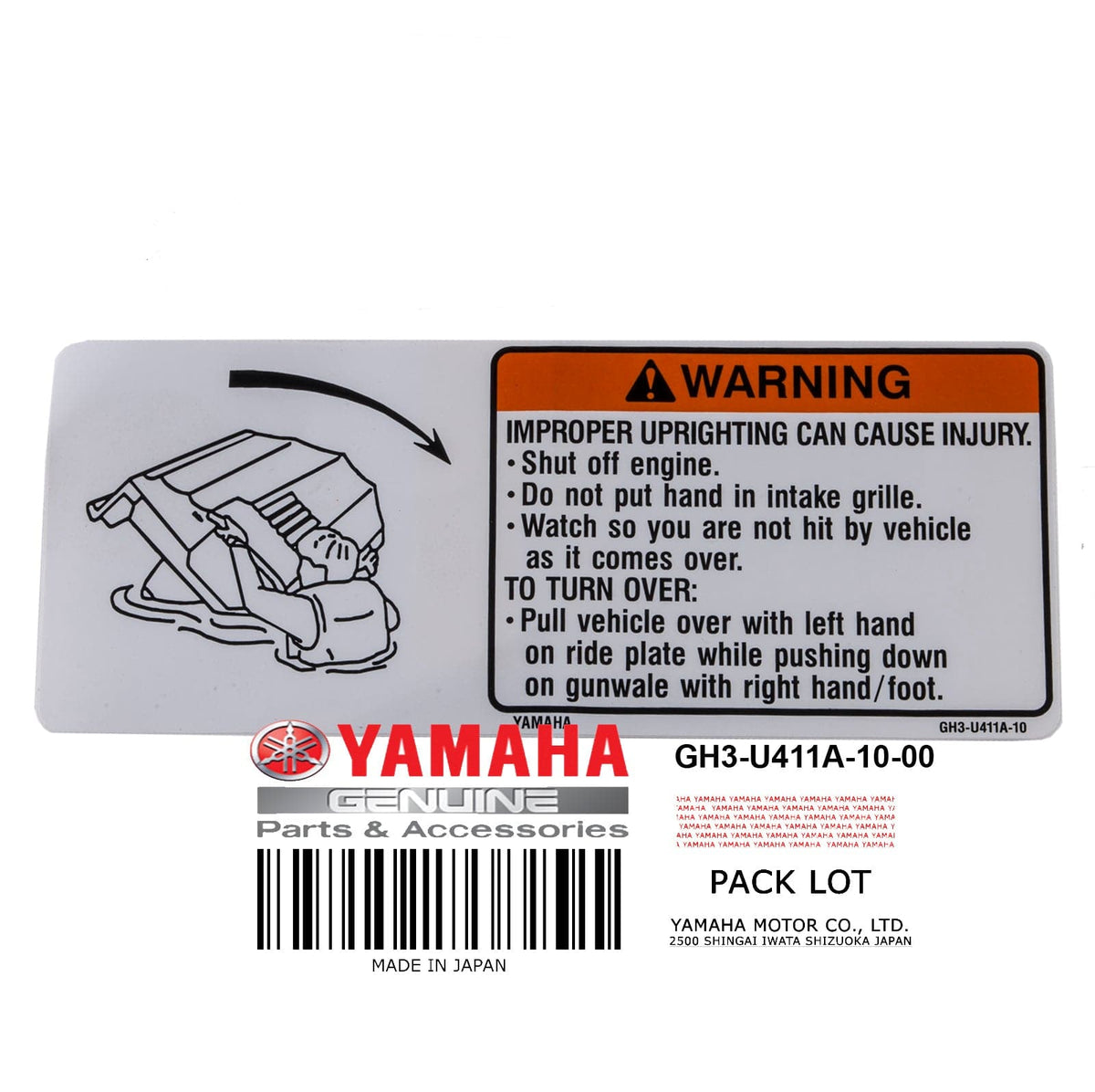 GH3-U411A-10-00 LABEL WARNING 5