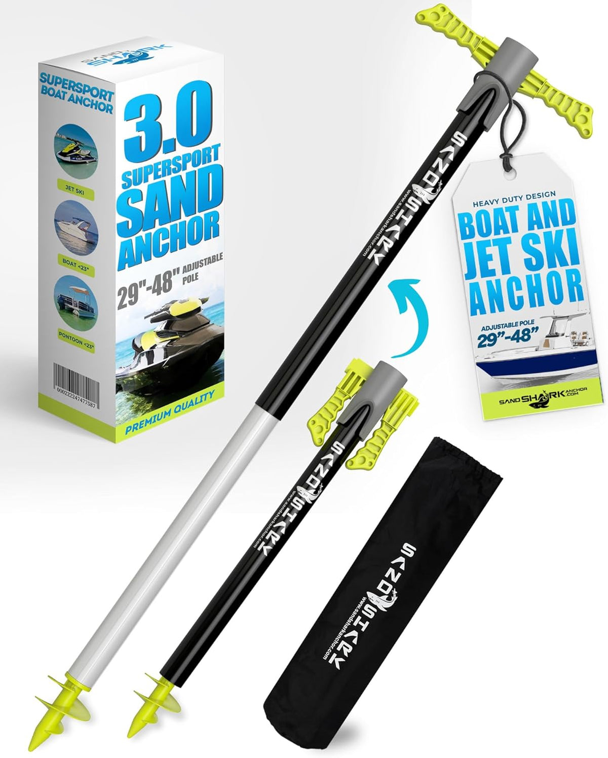 All New Patent Pending Design for 2025- SuperSport 3.0 Anchor -- Adjusts 29&quot;-48&quot;