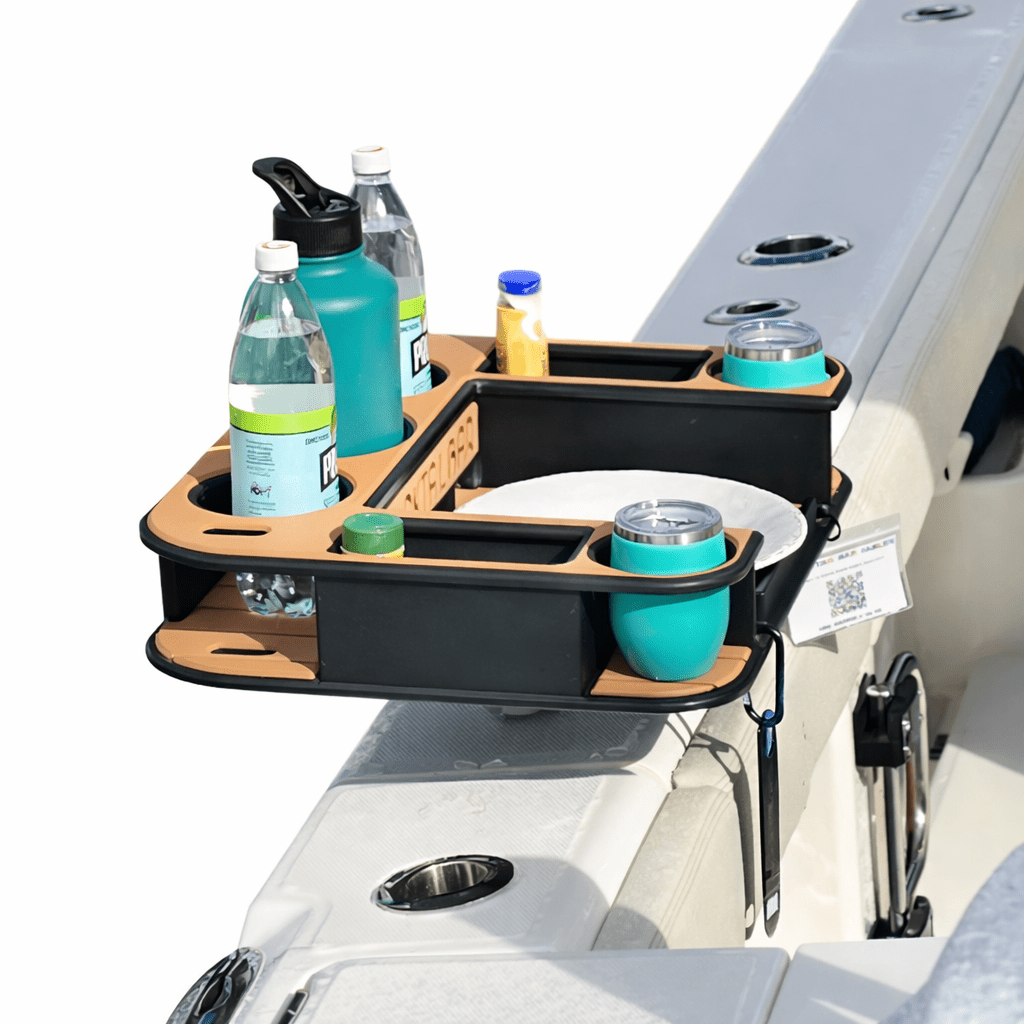 Midnight Series - Docktail Butler Boat Table - Choose Your Mount, Color &amp; Custom Name