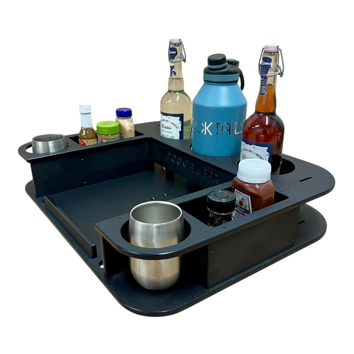 Midnight Series - Docktail Butler Boat Table - Choose Your Mount, Color &amp; Custom Name