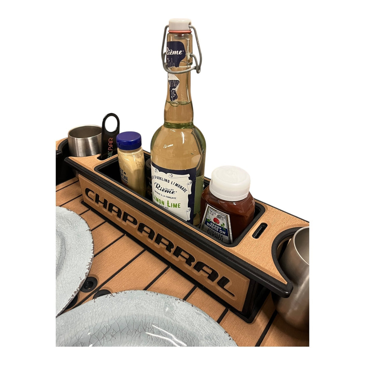 Midnight Series - Docktail Butler Boat Table - Choose Your Mount, Color &amp; Custom Name