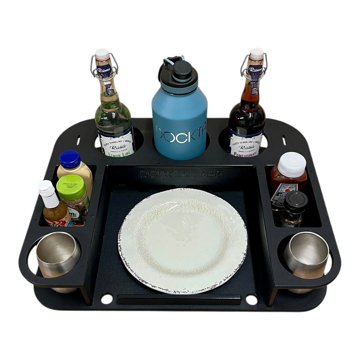 Midnight Series - Docktail Butler Boat Table - Choose Your Mount, Color &amp; Custom Name