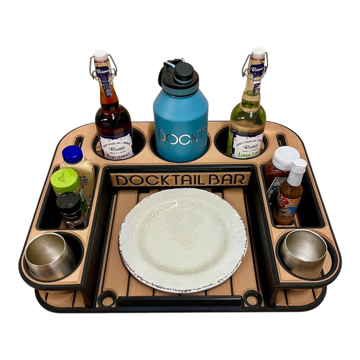 Midnight Series - Docktail Butler Boat Table - Choose Your Mount, Color &amp; Custom Name