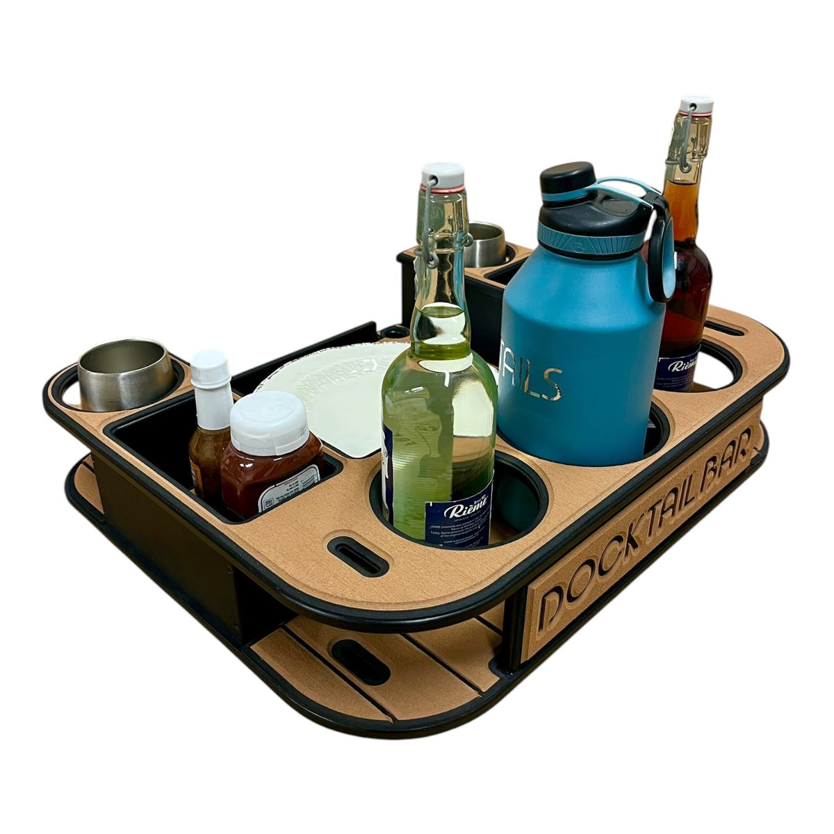 Midnight Series - Docktail Butler Boat Table - Choose Your Mount, Color &amp; Custom Name