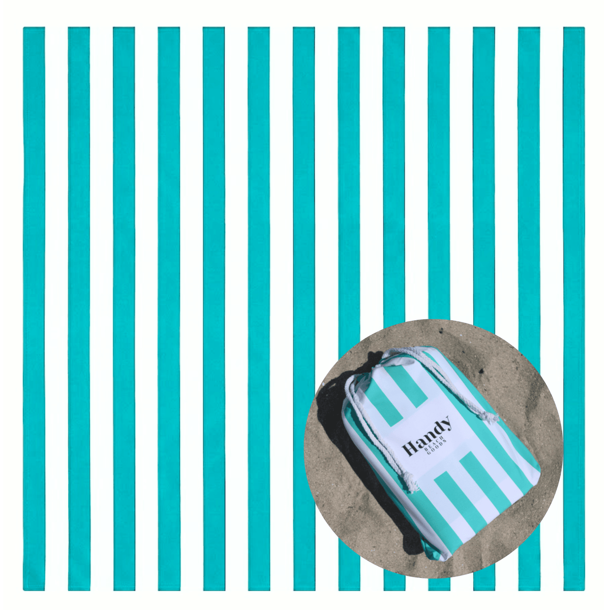 Oversized Waterproof &amp; Sand-Repellent Beach Blanket with Umbrella Port