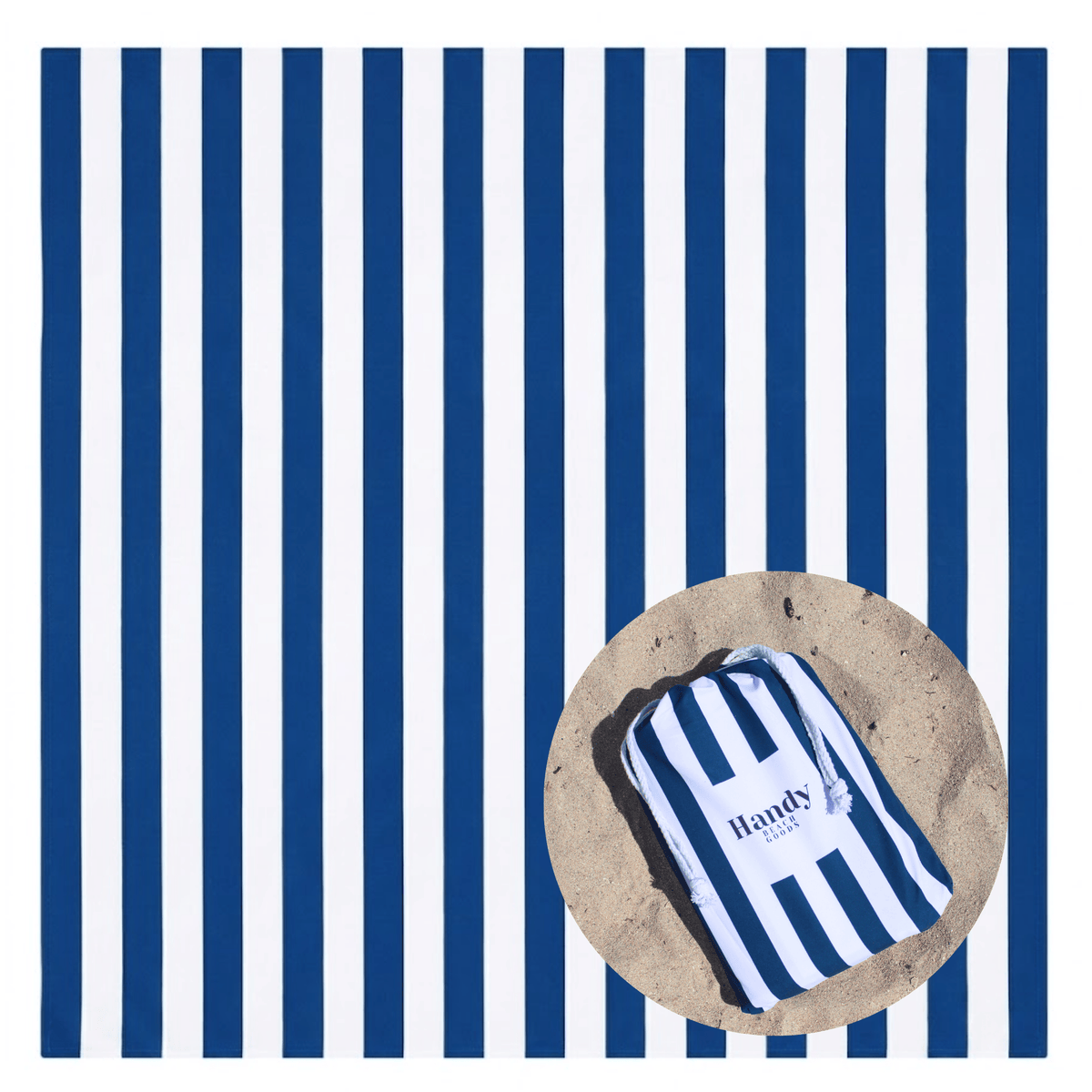 Oversized Waterproof &amp; Sand-Repellent Beach Blanket with Umbrella Port