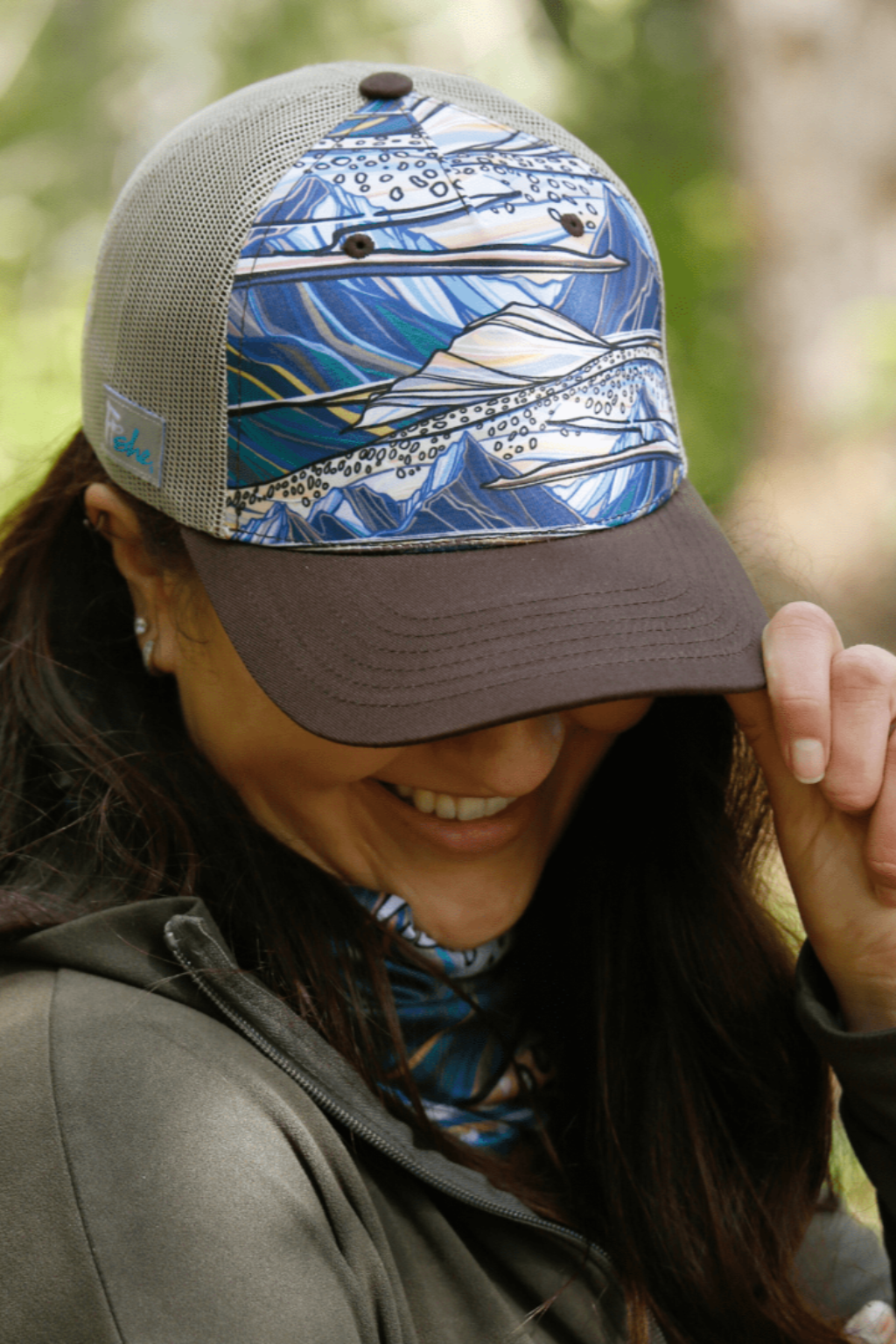 Rainbow Ridge Abstract Trucker Hat