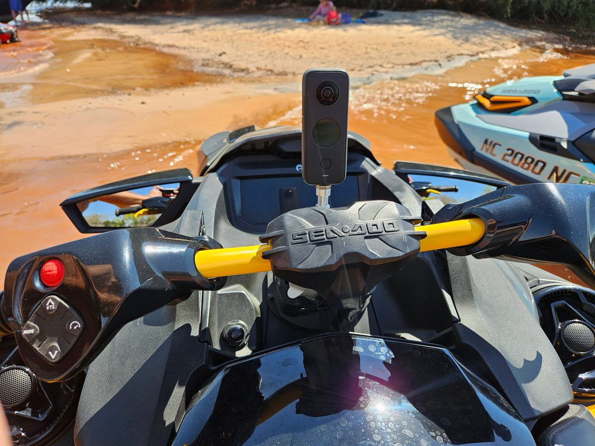 Seadoo Aluminum Handlebar Camera Insta 360 Go Pro Mount Fits 2021+ RXP-X &amp; GTR-X 300