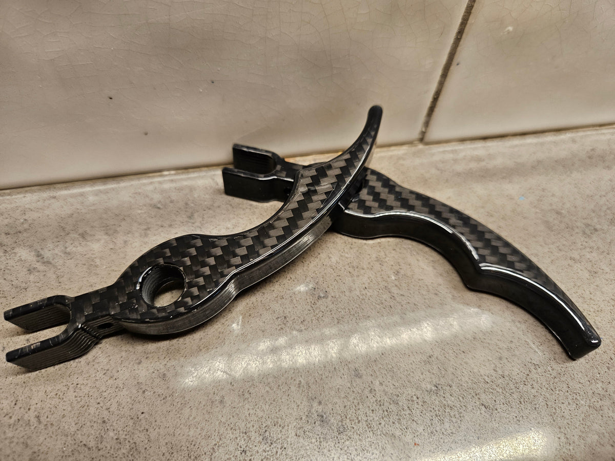 Billet Carbon Fiber Seadoo IBR Throttle &amp; Brake/Reverse Levers Upgrade Trigger Set 2