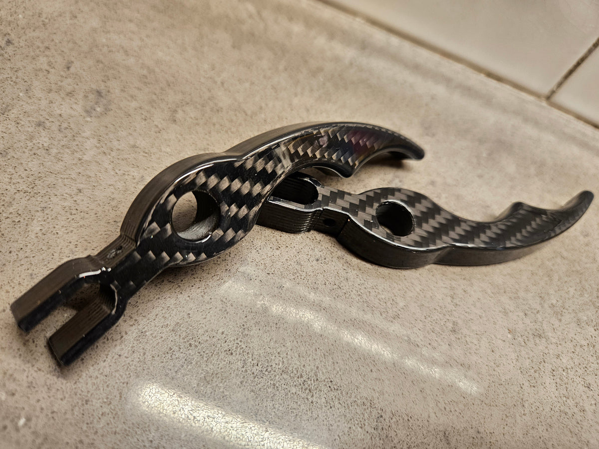 Billet Carbon Fiber Seadoo IBR Throttle &amp; Brake/Reverse Levers Upgrade Trigger Set 2