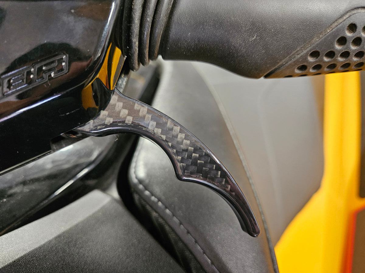 Billet Carbon Fiber Seadoo IBR Throttle &amp; Brake/Reverse Levers Upgrade Trigger Set 2
