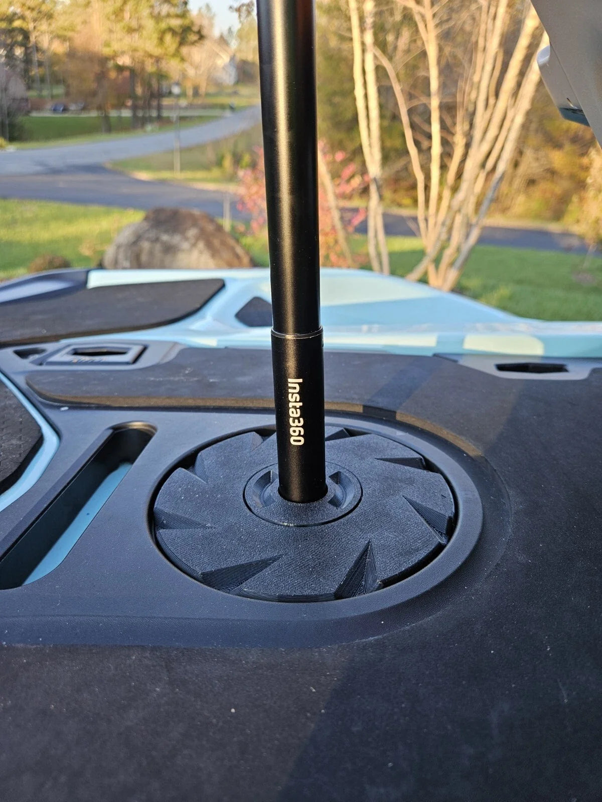 Seadoo Insta 360 Selfie Action Stick Camera Flush Twist Mount Rear Deck 2018+ GTI GTR RXTX Gtx Rxpx Wake Fish Go Pro