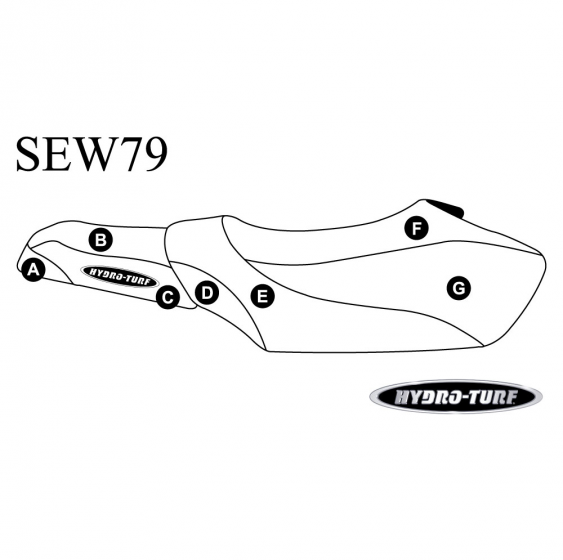 Hydro-Turf seat cover for GP Family (Pre 99), GP1200R (99)