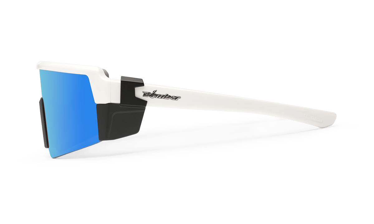 SMOKE Bomb Safety - Polarized Ice Blue Mirror White