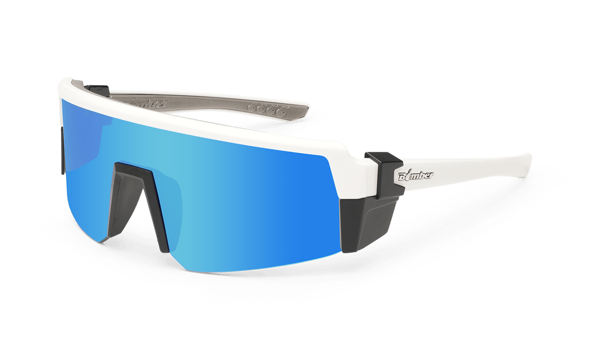 SMOKE Bomb Safety - Polarized Ice Blue Mirror White
