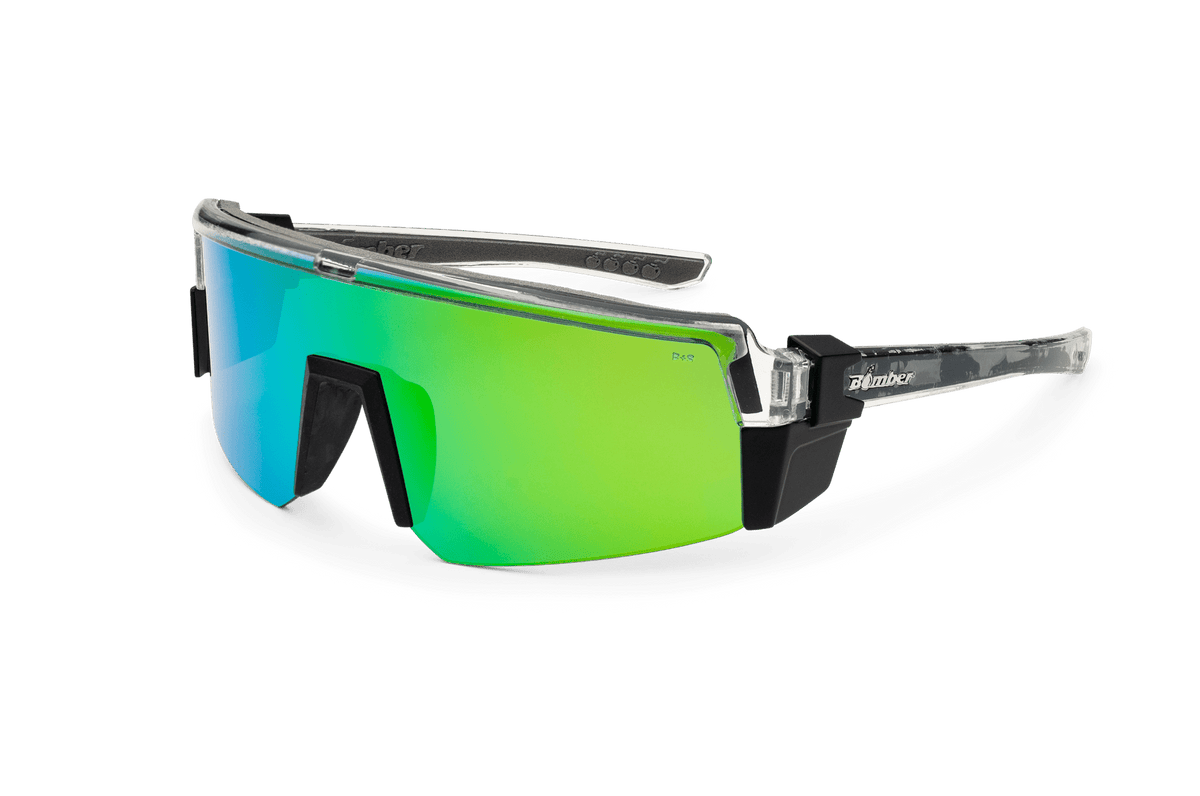SMOKE Bomb Safety - Polarized Green Mirror Crystal