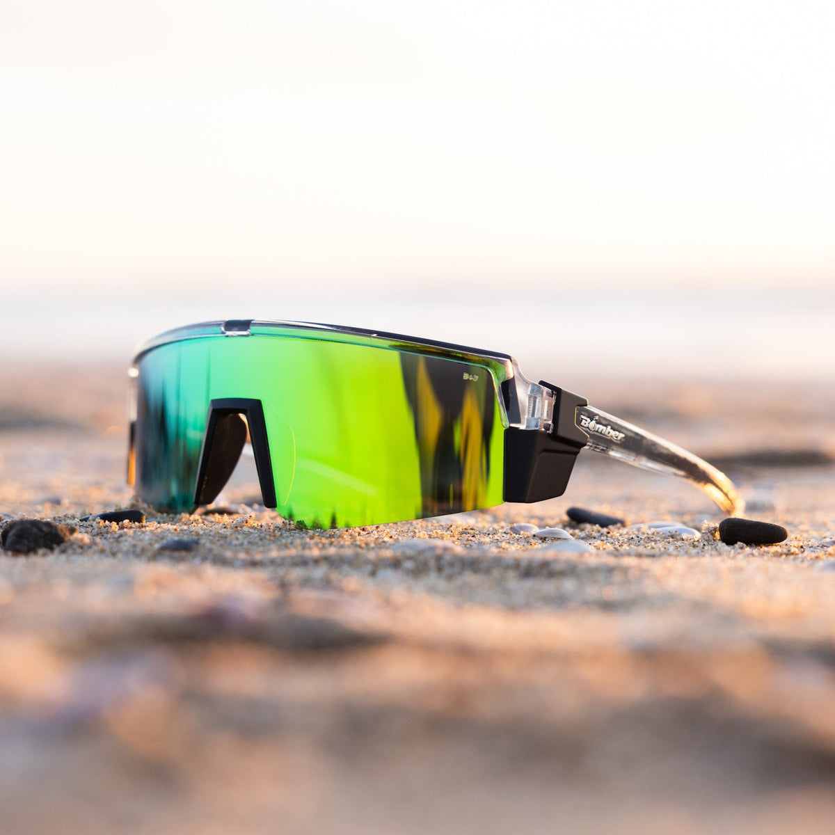 SMOKE Bomb Safety - Polarized Green Mirror Crystal