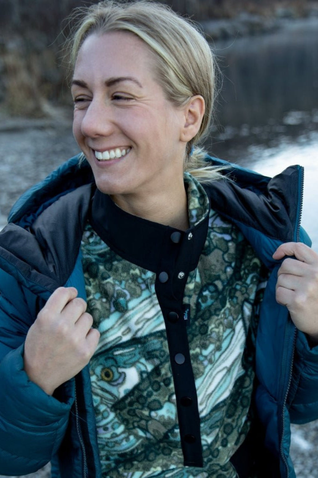 Steel My Heart Riffle Snap Fleece