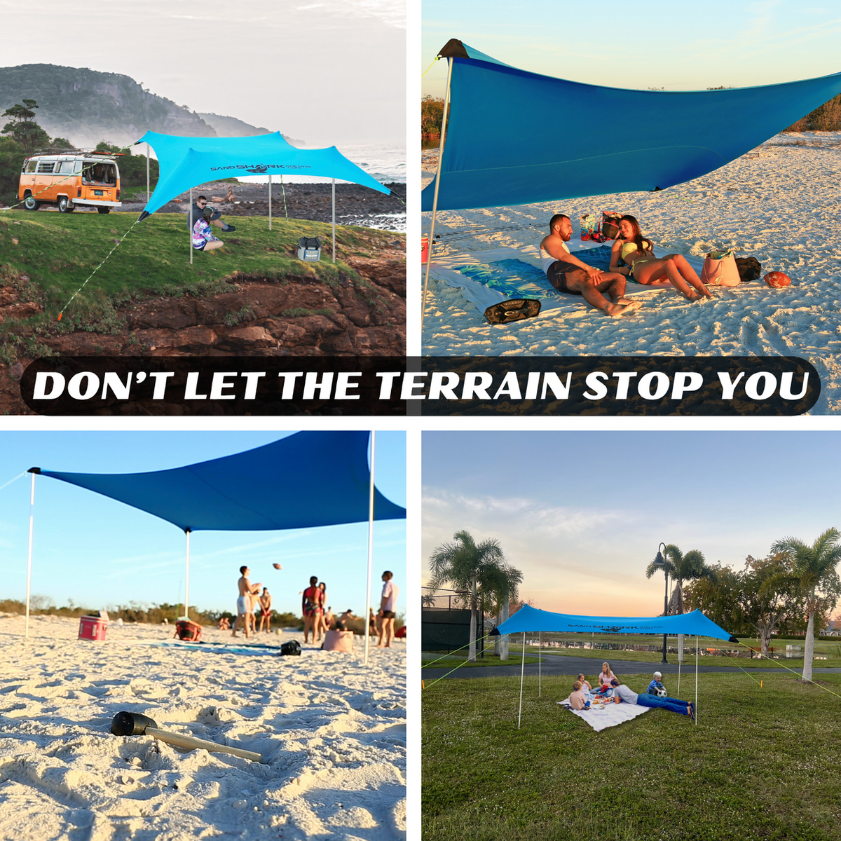 Large Pop Up Beach Tent for Outdoors: Water-Resistant, Portable Sunshade, Fits in a duffle bag.