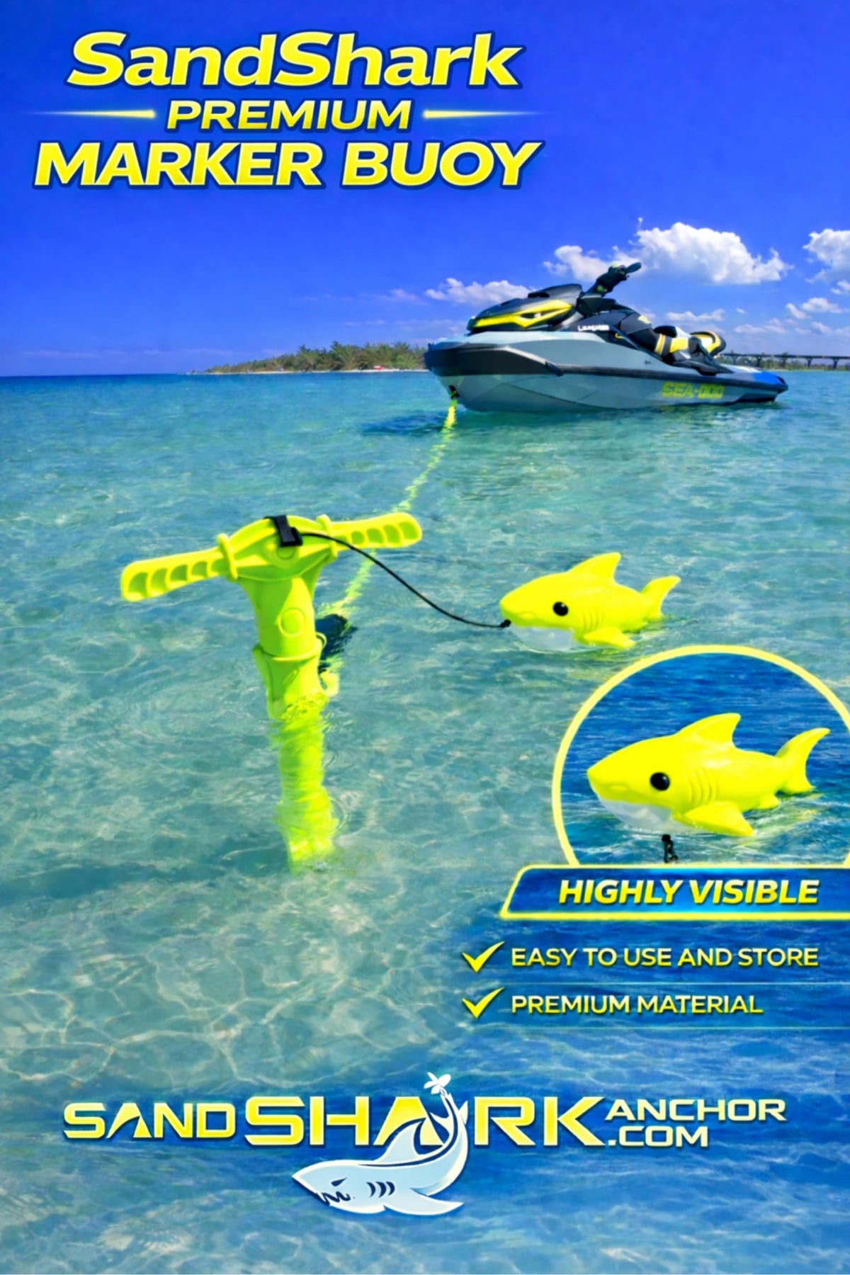 Shark-Shaped 2 Tone Floating Anchor Marker Buoy