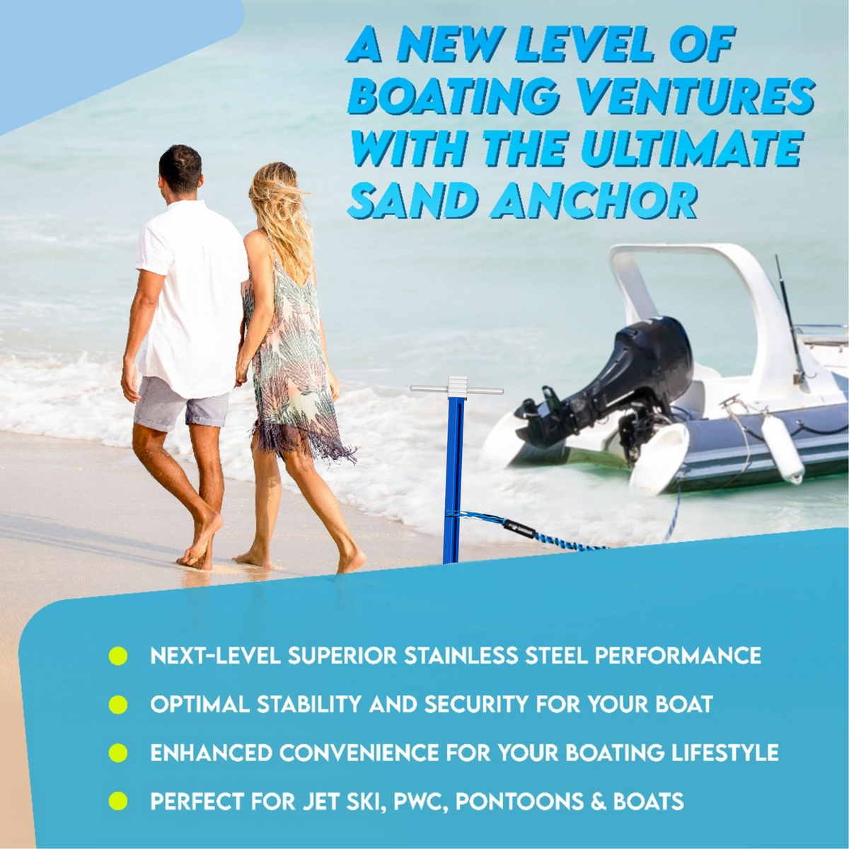 NEW for 2025 Ultimate XL 3.0  – Heavy-Duty Anchor for Boats, Pontoons, Tritoons