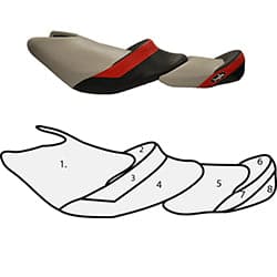 Seat cover for Kawasaki 2009-2018 Ultra LX w/ cruiser style