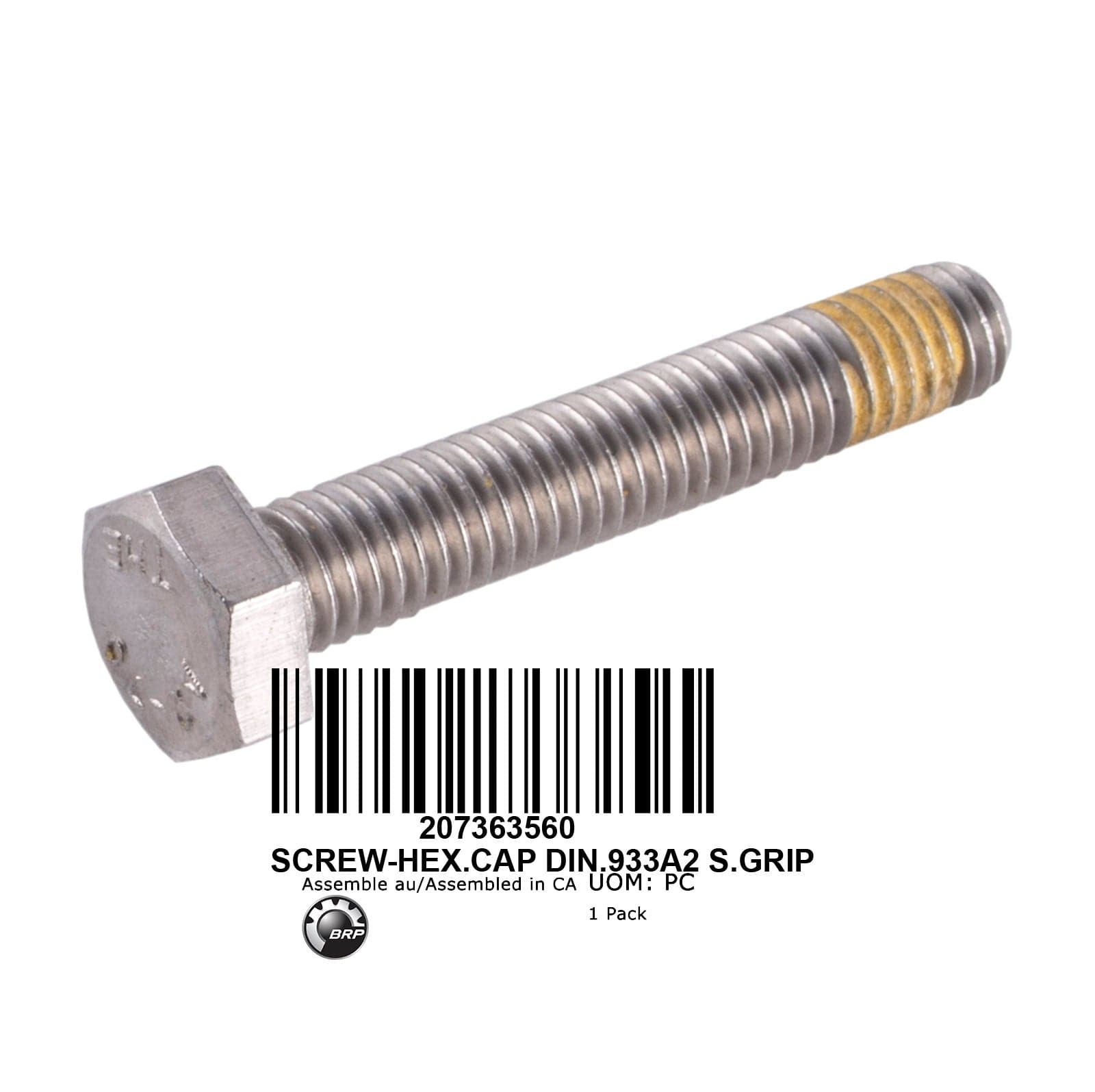 SCREW-HEX.CAP DIN.933A2 S.GRIP