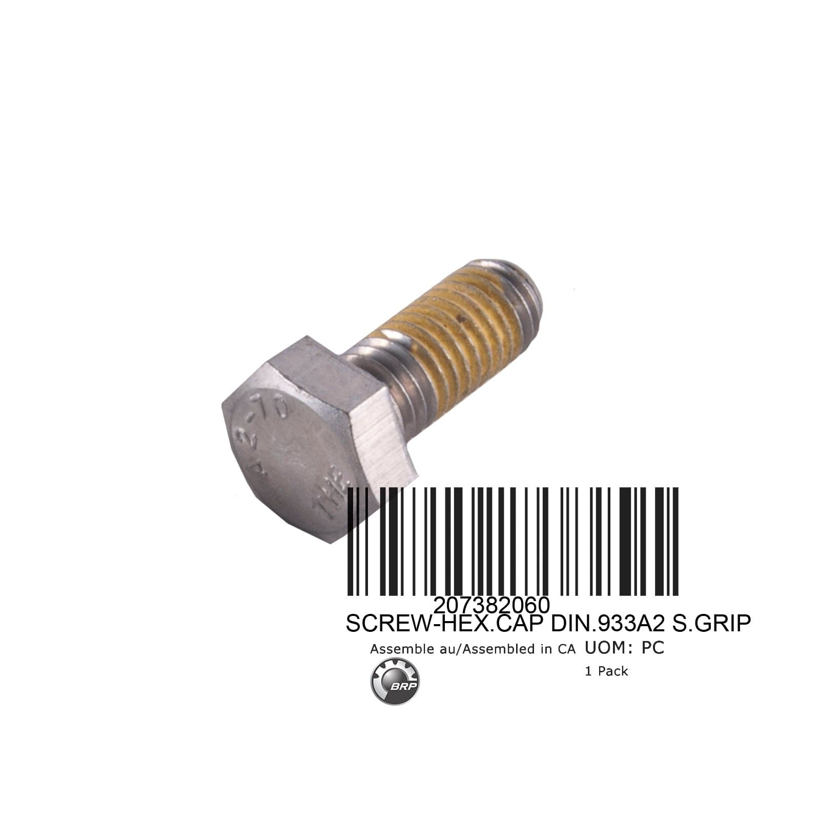 SCREW-HEX.CAP DIN.933A2 S.GRIP