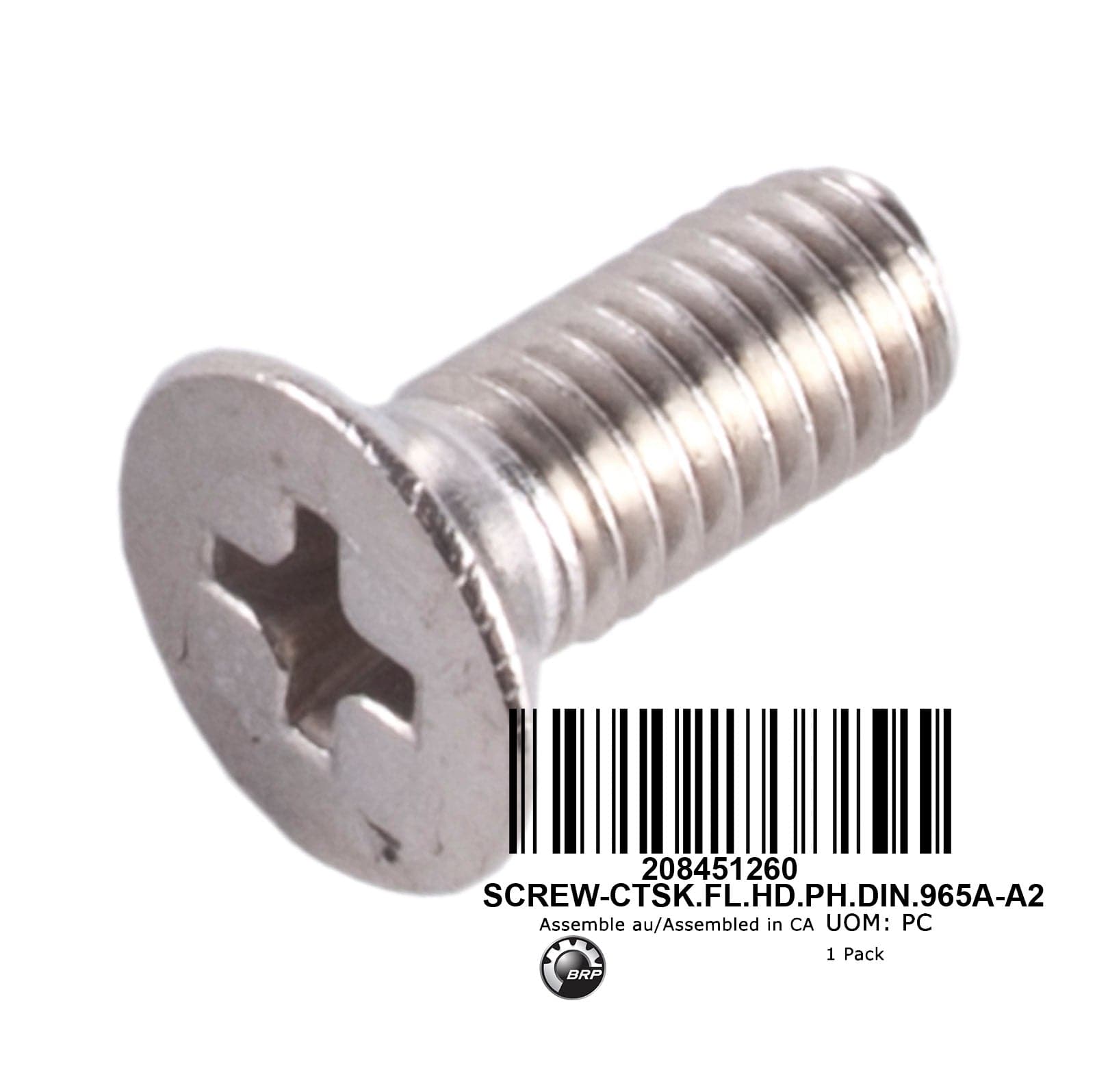 SCREW-CTSK.FL.HD.PH.DIN.965A-A2