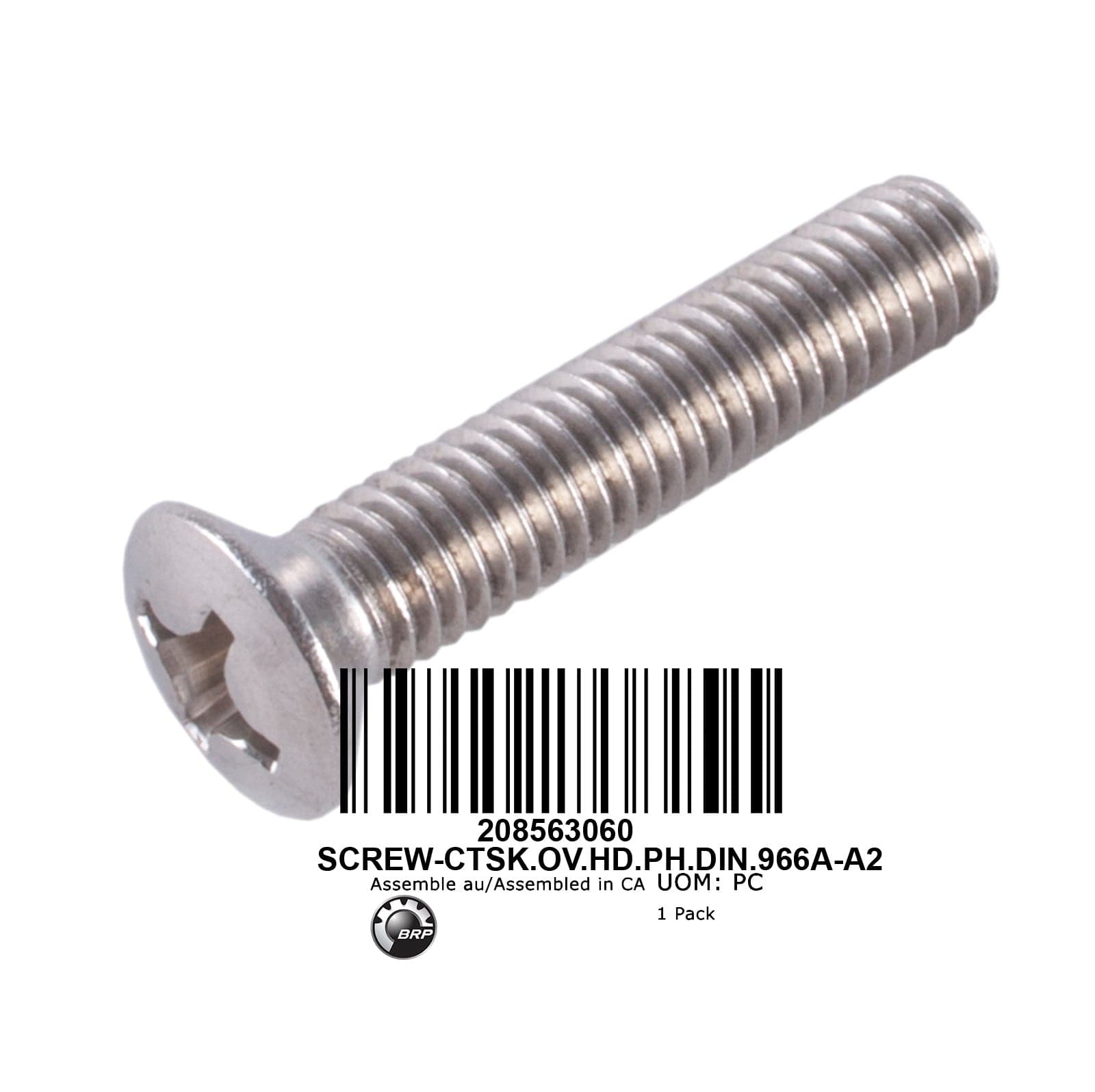 SCREW-CTSK.OV.HD.PH.DIN.966A-A2