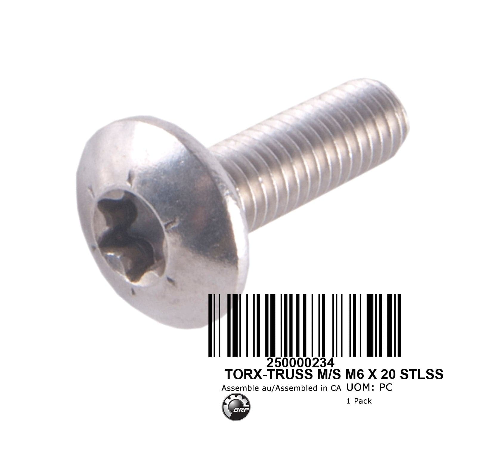 TORX-TRUSS TO M/S M6 X 20 STLSS TO