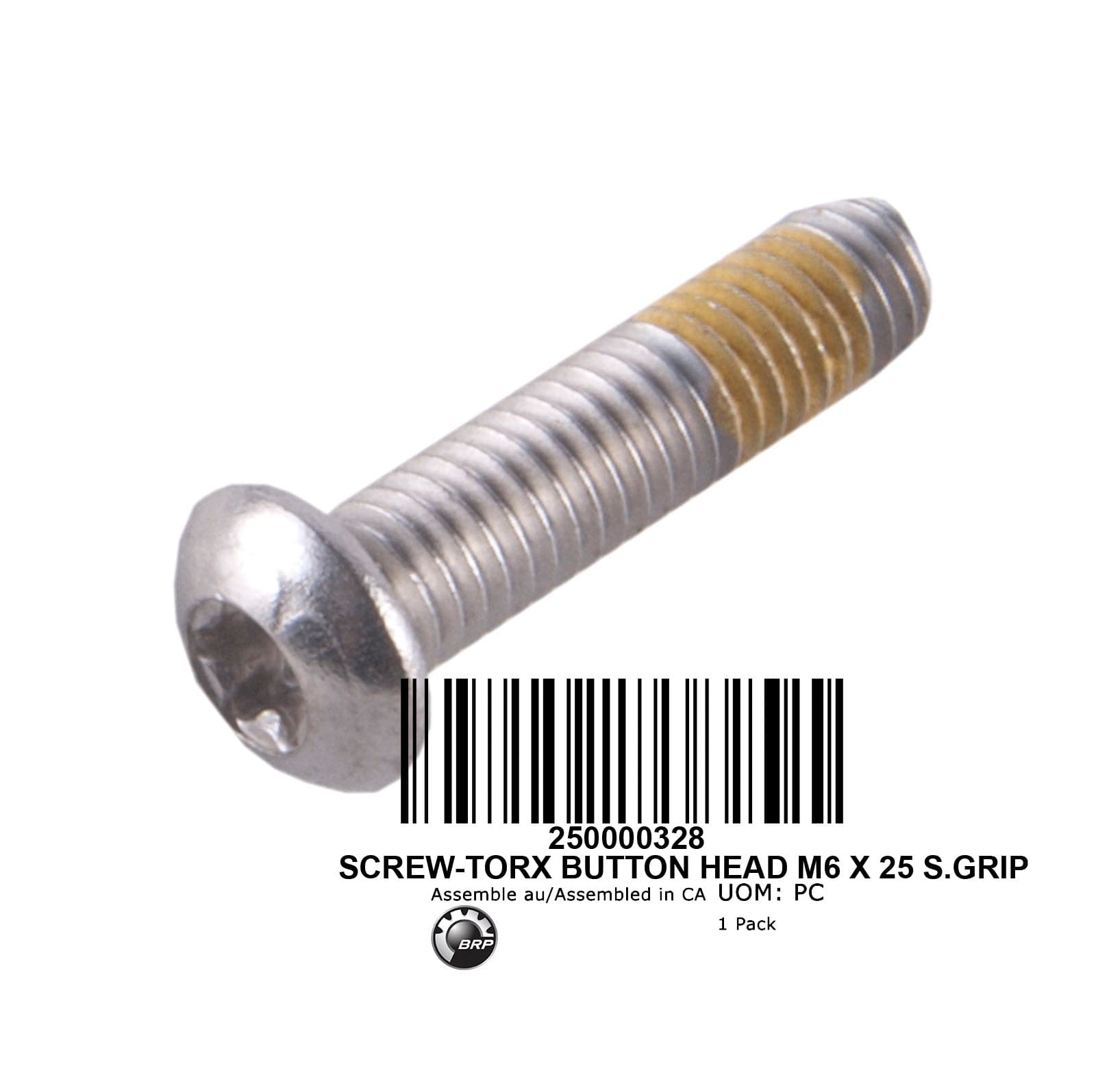 SCREW-TORX BUTTON HEAD M6 X 25 S.GRIP