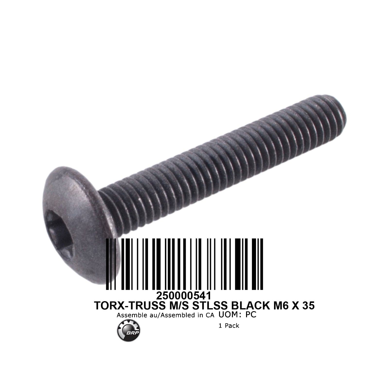 TORX-TRUSS TO M/S STLSS TO BLACK M6 X 35